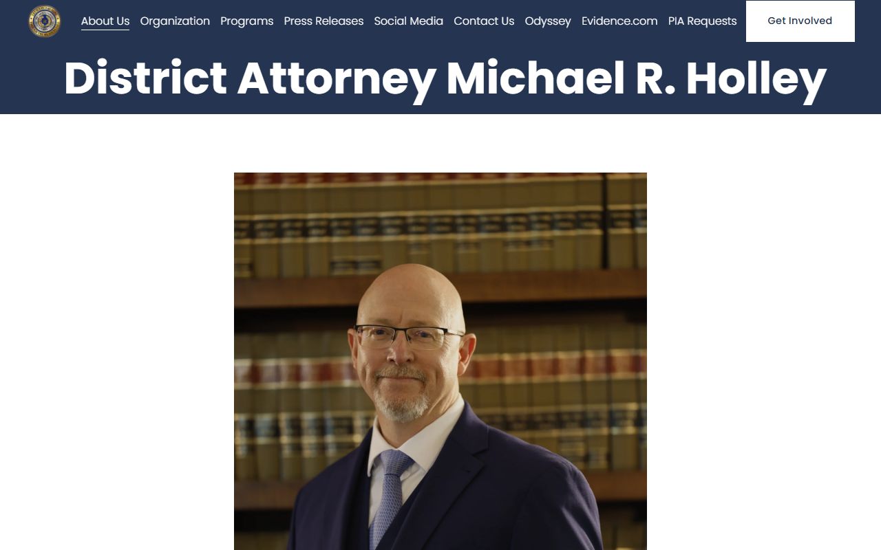 Montgomery County District Attorney biography page tied to local arrest records and prosecution