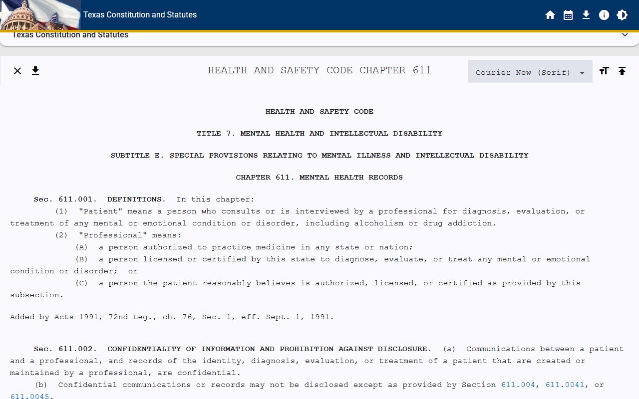 Texas statute that limits public access to some Montgomery County court records